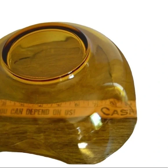 Vtg Anchor Hocking Amber Chip & Dip Set - Picture 3 of 5